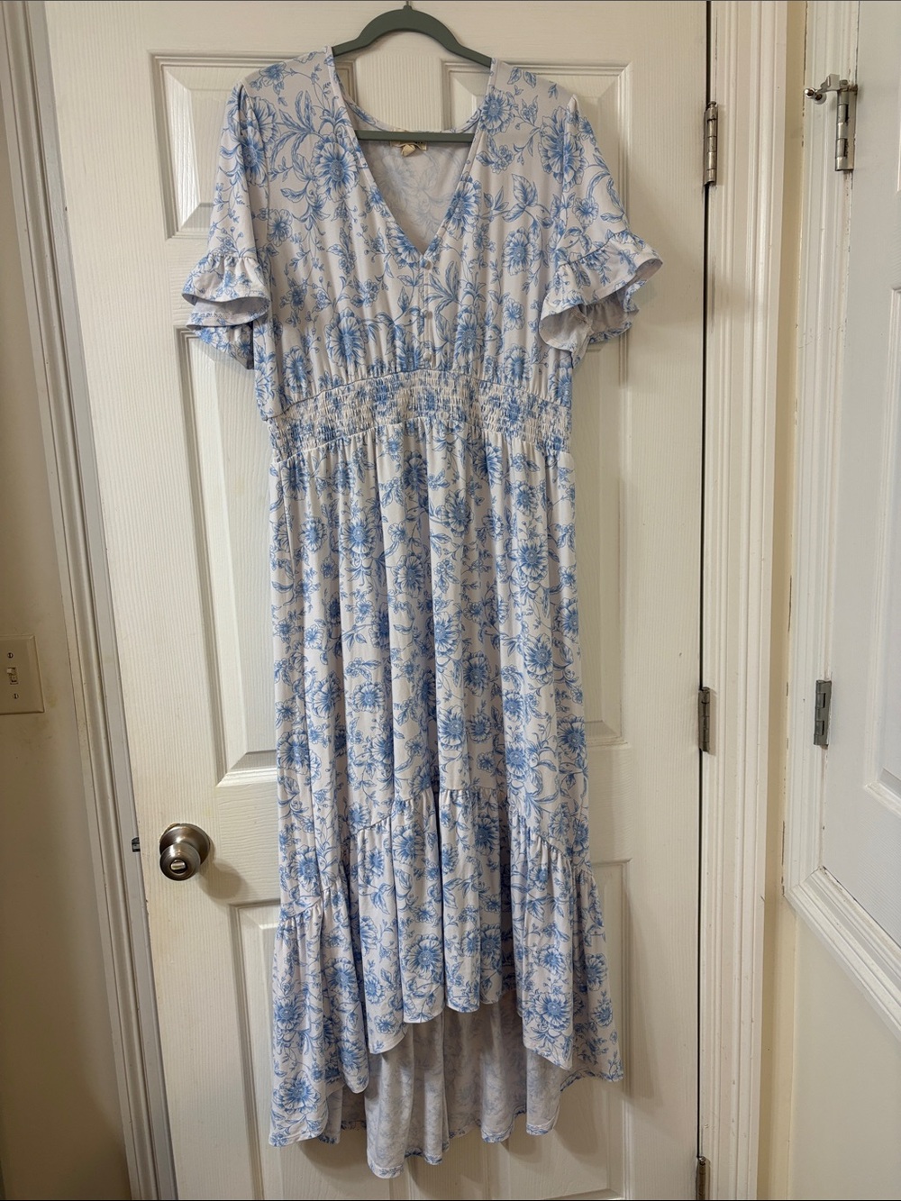 Derek Heart Light Blue Floral Maxi Dress